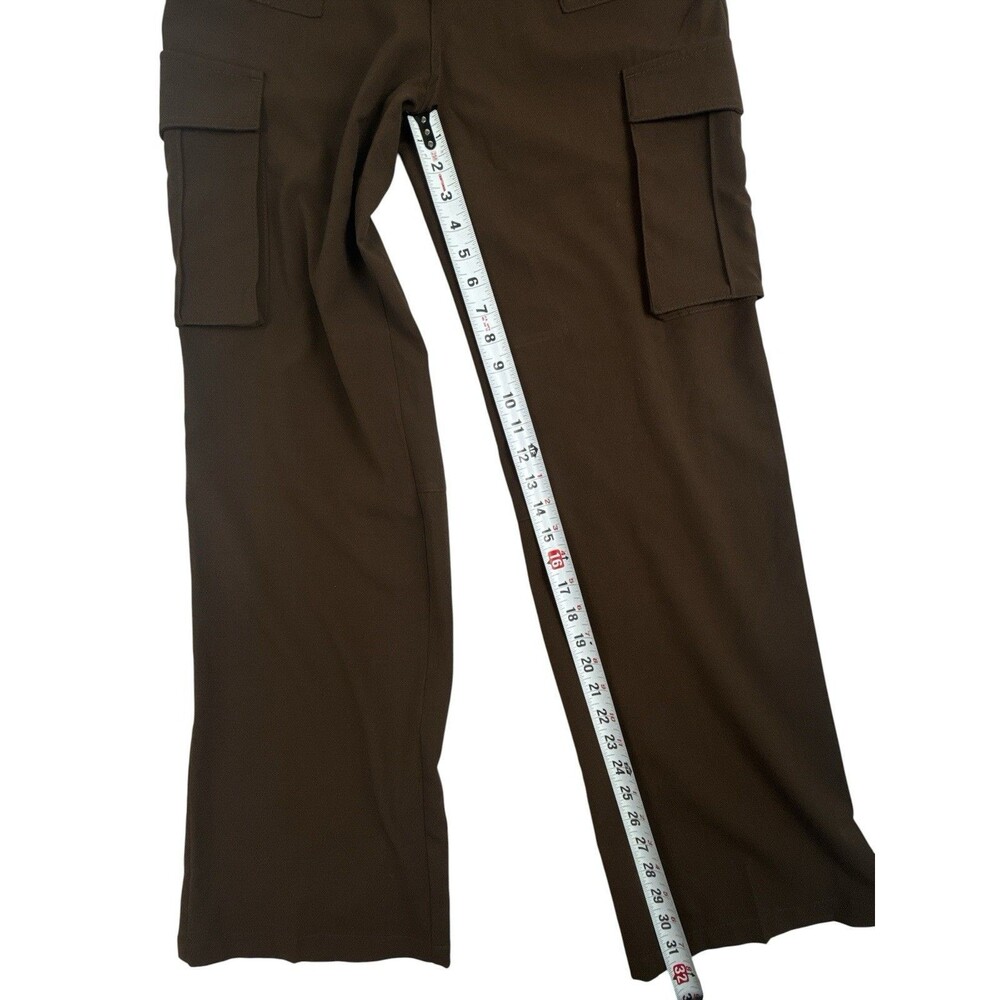 Love Tree Brown Wide Leg Cargo Pants High Rise Utility Stretch Women Large - Picture 8 of 8